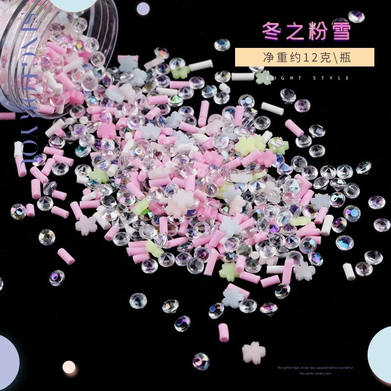 Wholesale DIY Crystal Dropping Gel Fruit Soft Pottery Candy Accessories  In Globe Balls Snow Stars Pearl Flowing Sand Filler